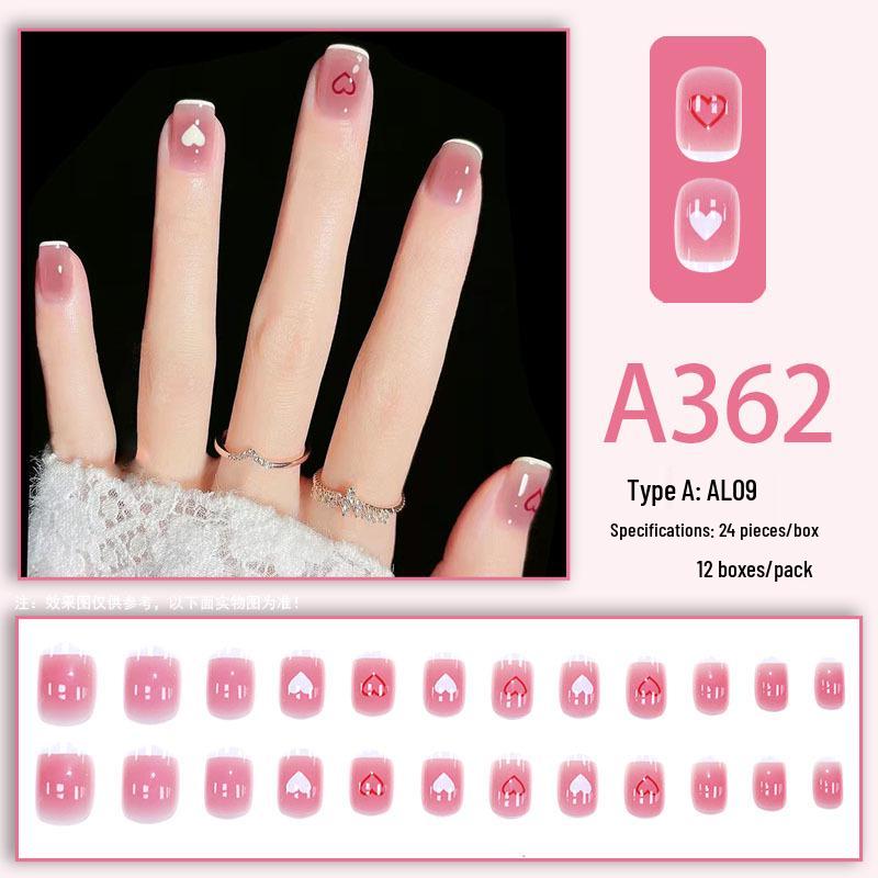 Blush Wearable False Nail Tips - Popular European American French Style