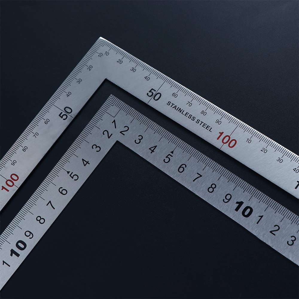 School Supplies Metal Double Sided 90 Degree Ruler 90 Angle Ruler Straight Ruler L Shape Ruler