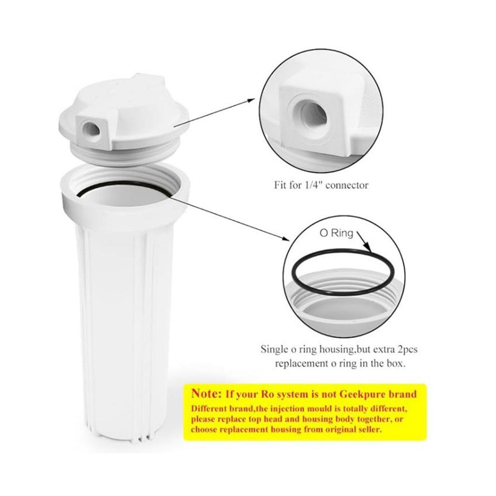 Water Filter Housing Premium Spare Parts Portable for Reverse Osmosis System 10 Inch Accessories Portable