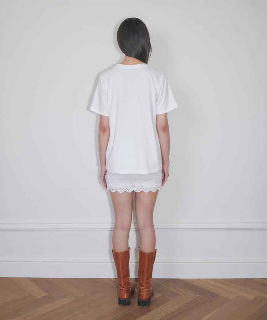 NOT YOUR ROSE Vintage Rose Logo T-Shirt (White)