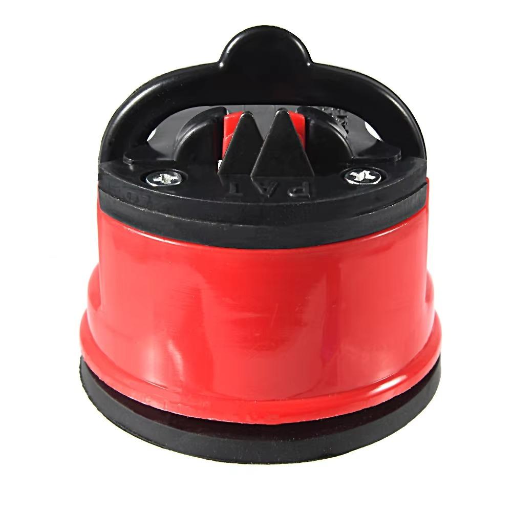 

2pcs Tungsten Steel Knife Sharpener with Suction Cup Sharpening Stone Durable Whetstone Scissors красный