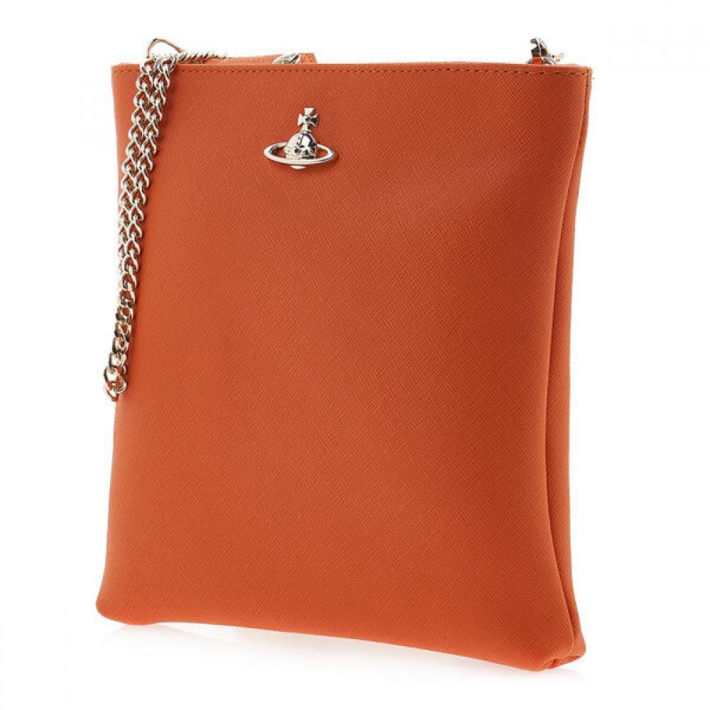 Vivienne Westwood Saffiano Square Chain Crossbody Bag 51030010 L001n F401
