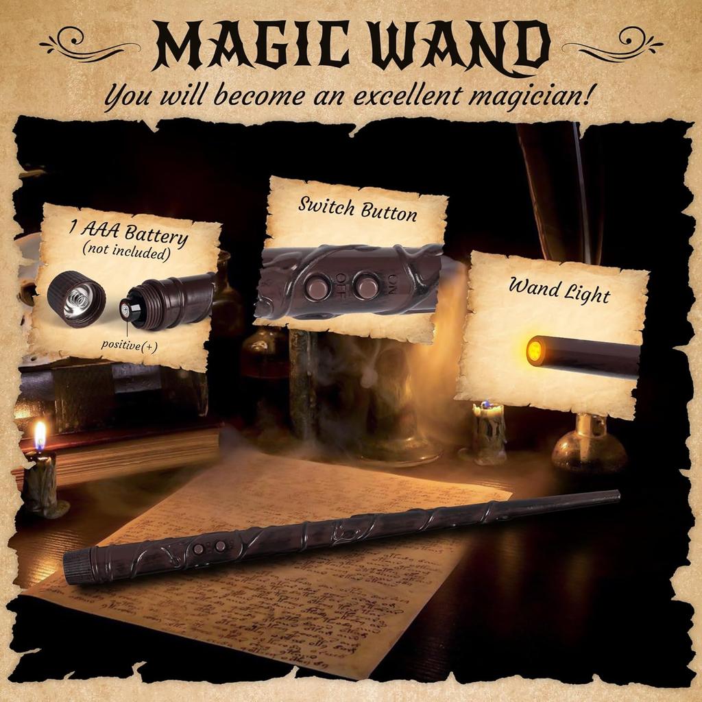 Halloween Decor Floating Candles with Wand Magic Hanging Candles with Remote Flameless Taper Led Candle Floating Window Candle