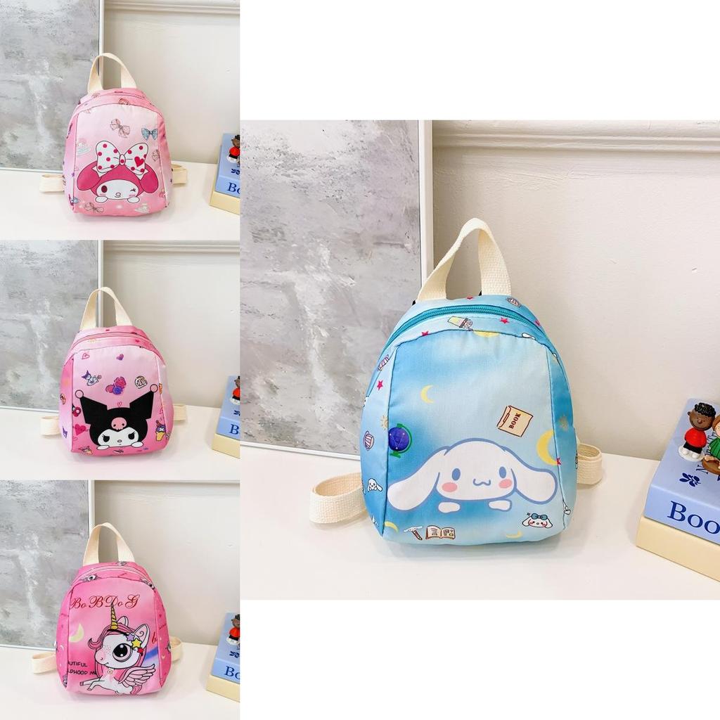 Disney Mickey Minnie Hello Kitty Kuromi My Melody Pattern Children Backpack For Kindergarten Kids