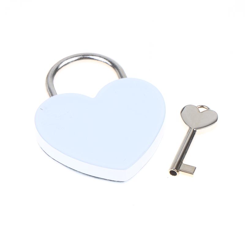45*59*8Mm Heart Shaped Padlock With Matching Keys Romantic Metal Love Locks For Travel Wedding Gift Diary Bag Luggage Decor