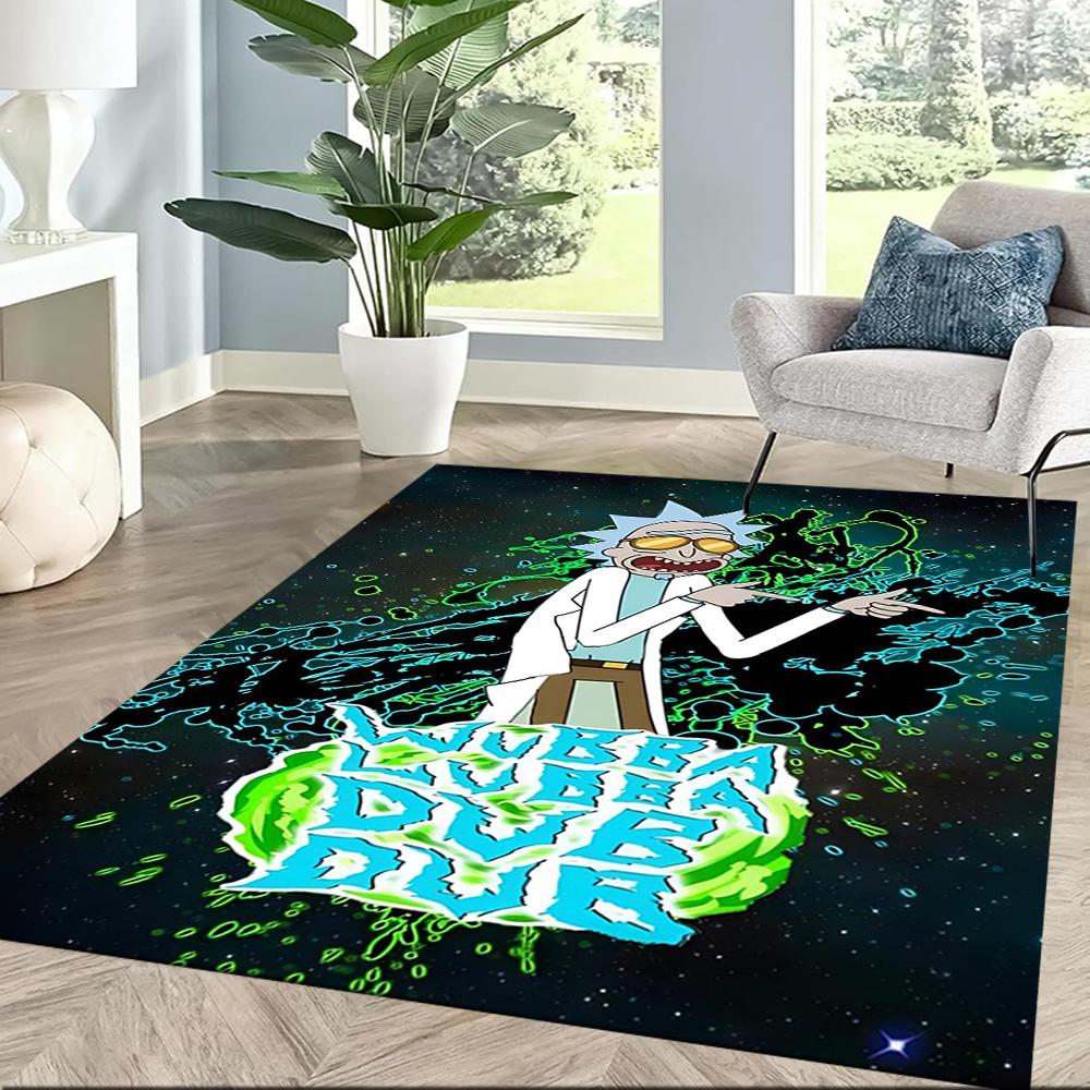 Rick And Morty Square rugs are a great choice for living rooms, bedrooms, home décor, and as gifts.