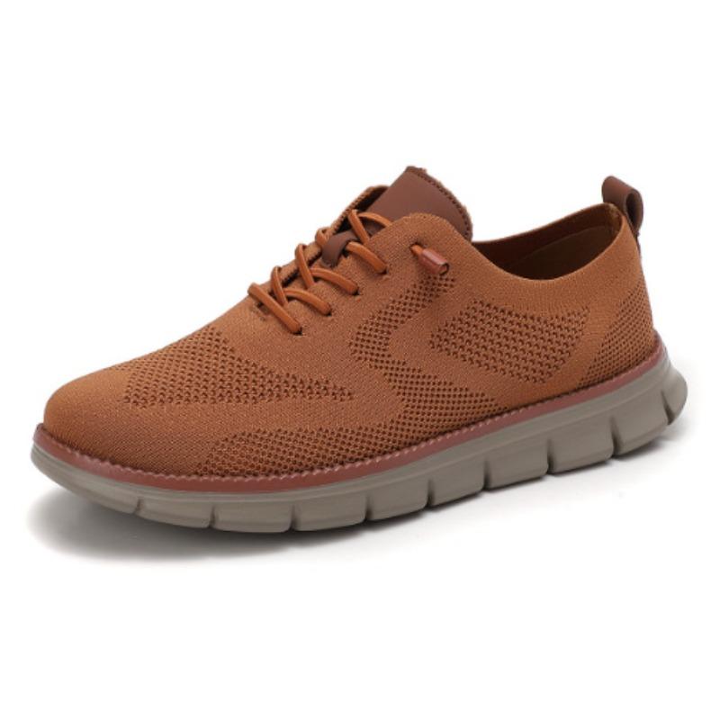 Popular Fashion and Lightweight Running Shoes Lace-up Sports and Leisure Men's Shoes Breathable Fly-woven Loafers Men's Large-size Men's Shoes