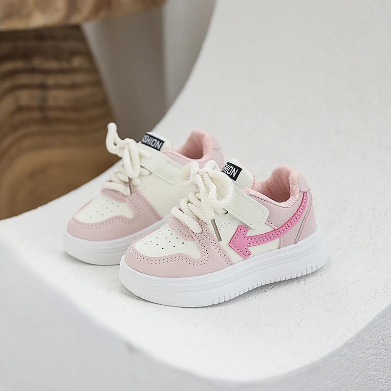 New Spring and Autumn Children's Casual Sneakers, Non-Slip Soft Sole, Soft Leather Surface, Breathable, for Boys and Girls, Outdoor