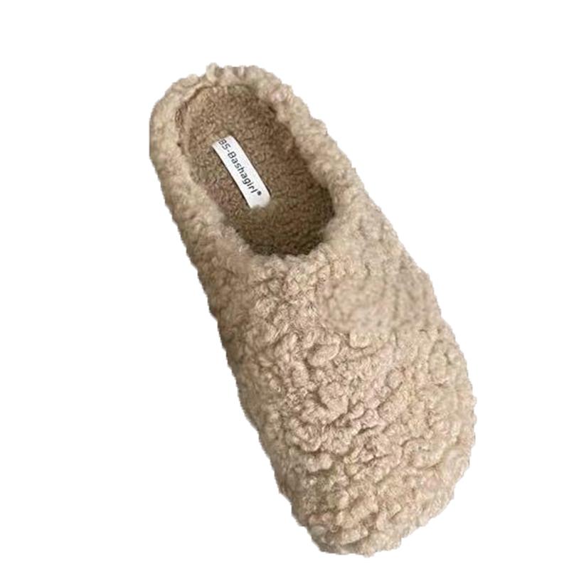 Fashion Fur Women Cotton Slipprs Flats Fashion Slingback Mules Shoes Warm Winter Woman Boots 2025 New Cozy Casual Zapatos De Mujer Botas