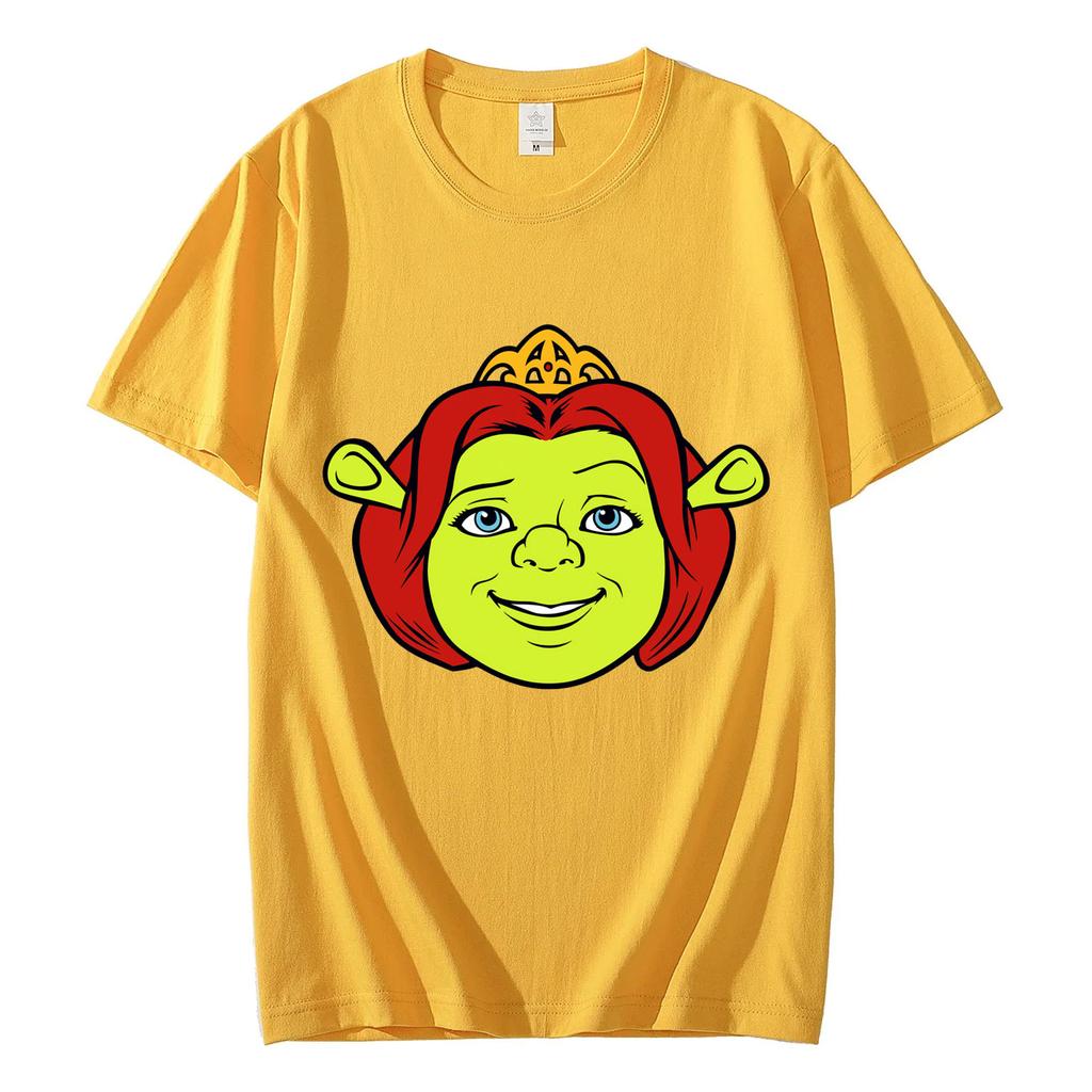 Shrek Fiona Big Face Funny Meme Tshirts High Quality Fashion Short Sleeve Tshirt Unisex Women Casual Loose 100cotton T Shirts