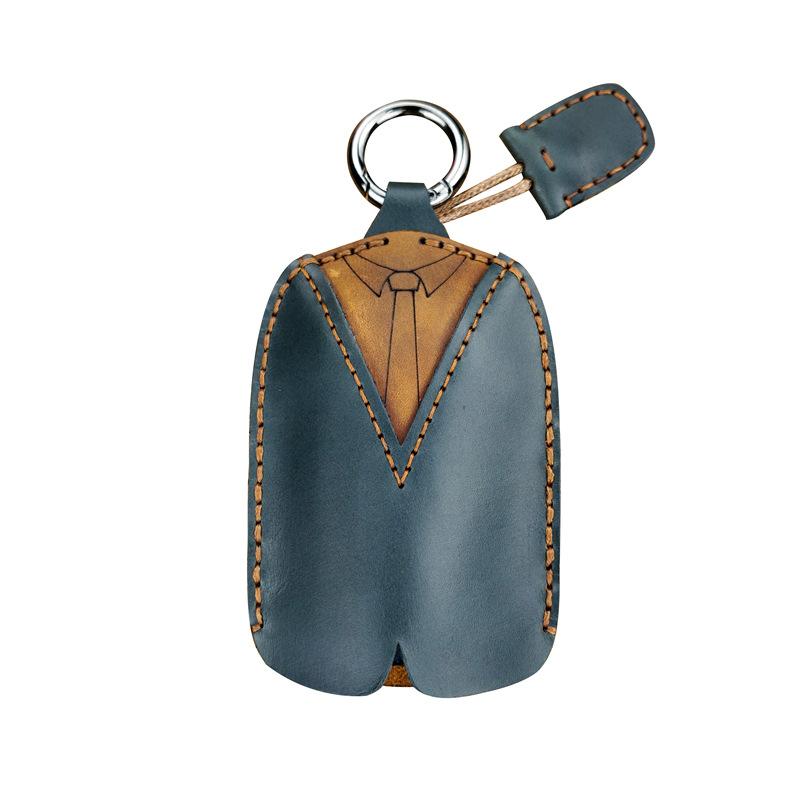 Car Key Bag Universal Leather Key Cover Pure Handmade Creative Cowhide Key Bag Gift Box Can Be Packed In One Piece.