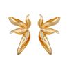 Beautifully Gold Crafted And Silver Floral Leaf Earrings For Trendy Women In Fashion Fall