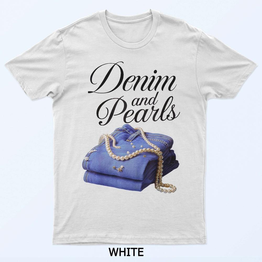 Denim and Pearls for Ladies 2025 Denim With Pearls Jeans T-Shirt
