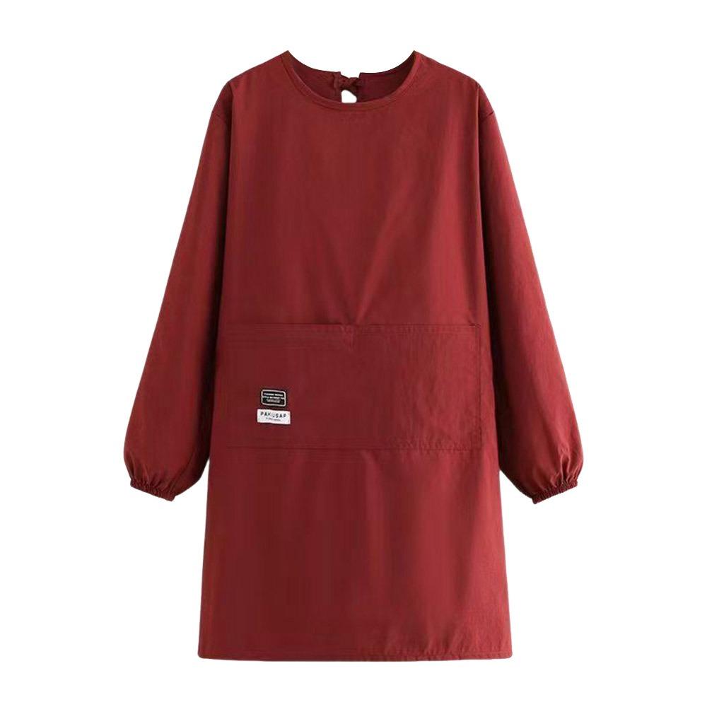 Langärmige Küchenschürze Wasserdicht Catering Arbeitskleidung Kaffeehaus Schürzen für Heimküche