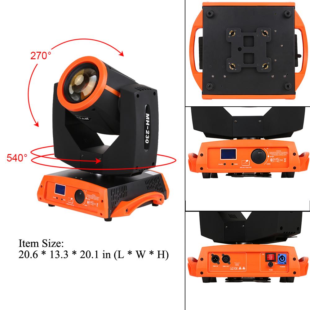 230W 16 Channel DMX512 Rotating Head Moving Sharpy  Stage Effect Light  Gobo Pattern Prism Lamp for