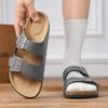 Fashion New Flat Slippers Men's Slippers Luxury Indoor Bottom Non Slip Cork Slippers Male Beach Outdoor Home Flip Flops Sandals