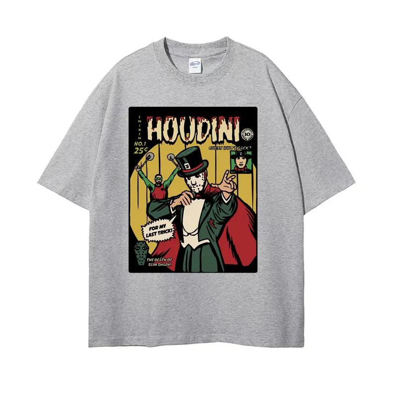 Eminem Houdini 2024 Nové album Trička Hádej, kdo je zpět a Pro můj poslední trik Tričko Muži Ženy Retro Ležérní 100% Bavlna Tričko