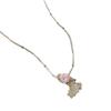 Colorful Oil Drop Zircon Heart Necklace Party Jewelry for Women Couples Collarbone Clavicle Chain Sweet Pendant Chokers