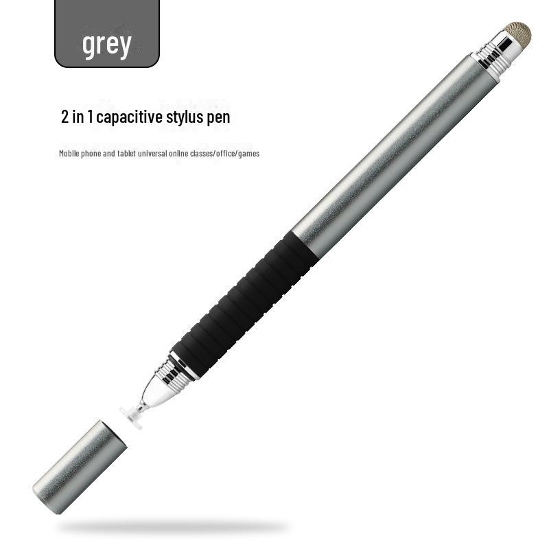 

Многофункциональный стилус: Проводящий тканевый наконечник и присоска для сенсорных экранов 2 in 1 cloth suction cup silicone anti-slip cover серый