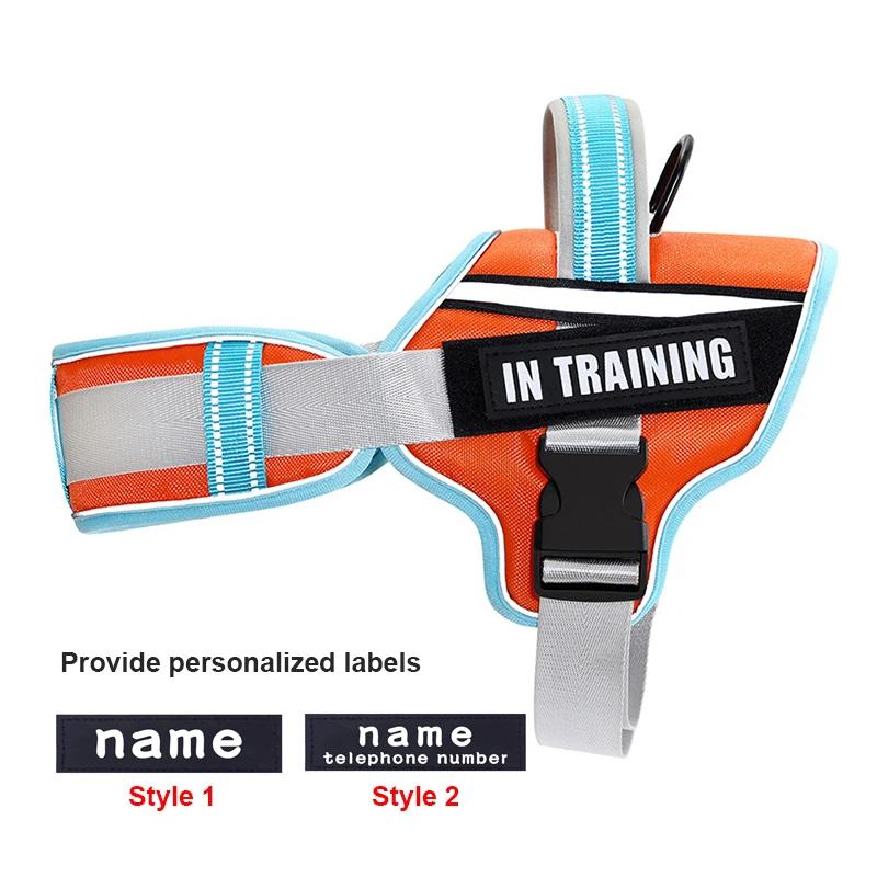 Reflective Nylon Personalized Dog Harness Adjustable Harness for Small Medium Large Dogs No Pull Dog Harness for Dropshipping