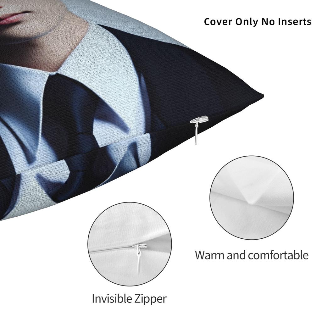 Jay Kpop Style Boy Pillowcases Novelty Pillow Case For Living Room Bed Chair Print Pillow Cover