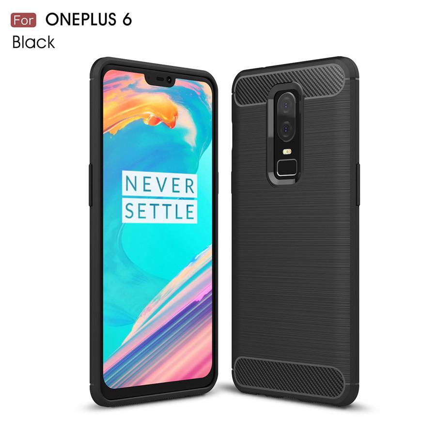 

Oneplus 6 A6000 A6003 Case Shockproof Silicone Bumper Soft Silicon TPU Back Cover Matte Phone Case for Oneplus 6 Oneplus6 A6000 OnePlus 6
