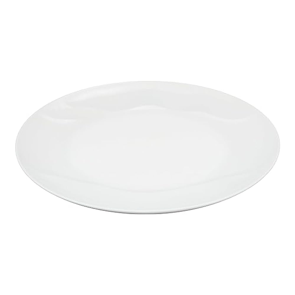 NARUMI RYDGES Plate, 27cm, White, Stylish Relief Lunch Plate, Signature Design, Microwaveable, Dishwasher Safe, 52257-5977