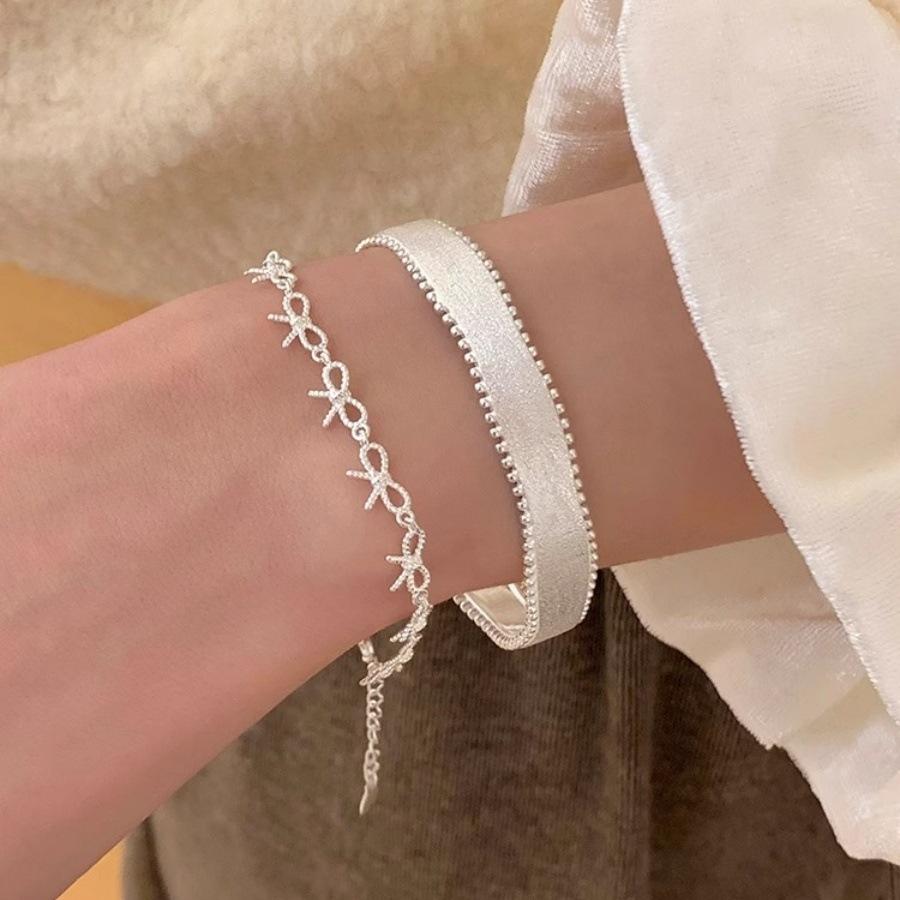 Simple Brushed Wide-sided Matte Bracelet 925 Silver 2025 New Niche Design Light Luxury Premium Open Bracelet
