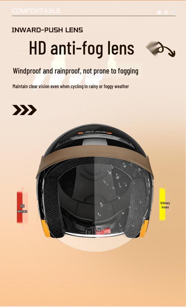 3C Certified All-Season Electric Motorcycle Helmet for Men & Women - Winter Warm & Universal Fit