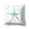 Polyester Pillowcase Peach Leather Velvet Cushion Cover Marine Life Seahorse Octopus Printed Pillow Bedside Cushion Cover
