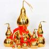 Smooth Copper Gourd Ornament 4/4.5 Inch Wealth Gourd Figurine Brass Gourd Statue  Fengshui