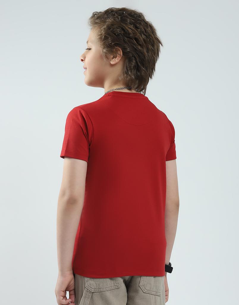 Monte Carlo Boy's Regular Fit Printed Half Sleeve T-Shirt