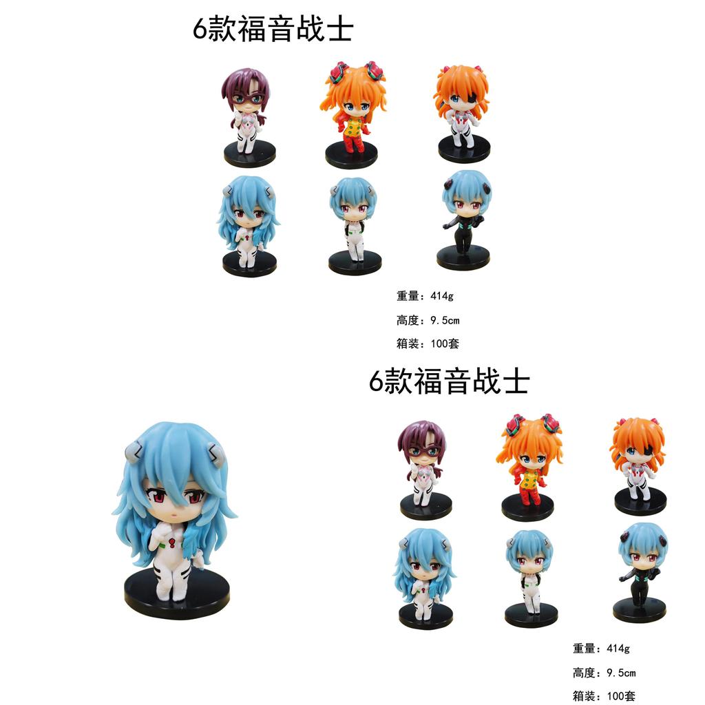 New Century Evangelion Anime Girl Figure Set Pvc Collectible Toy For Cake Decor