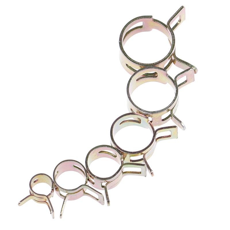 10Pcs 6-15Mm Spring Clip Vacuum Fuel Oil Hose Line Air Tube Band Clamp 6 Sizes