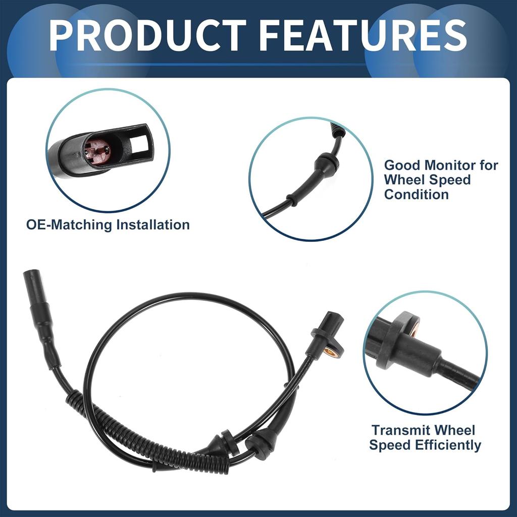 ABS Wheel Speed Sensor Rear Left Right ABS Sensor Anti-lock Braking System Sensor No.2T1Z2C204A for Ford Transit Connect 2010-2013