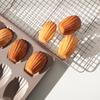 12 Cavity Madeleine Pan Mold Carbon Steel Non Stick Cake Pan Oval Shell Madeline Heavy Duty Cookie Bakeware for Oven Baking
