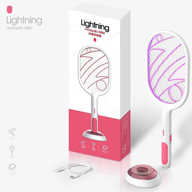 

Электрический шокер 2 в 1 ловушка для уничтожения комаров со светодиодами мухобойка USB перезаряжаемая 3000 В бытовая электрическая ловушка для уничтожения комаров белый