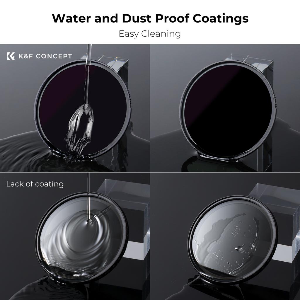 K&F Concept ND100000 Solar Filter 28-Layer Neutral Density 16.6-Stop Filters for Camera Lens Accessories 49mm-95mm Nano-X Series