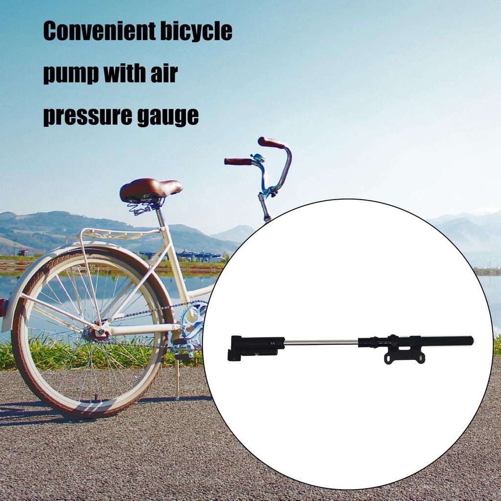High Pressure Bicycles Tire Pump with Barometers Road Bike Tyre Inflator Small Hand Pump Bicycles Repair Tool Enduring