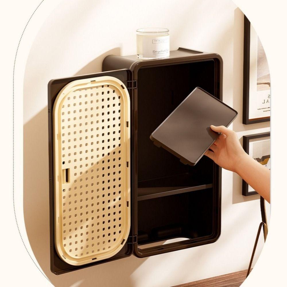 Wall Mounted Tissue Box Llarge Capacity Waterproof Paper Box Container With Partition Ancient Style Cosmetics Organizer Box