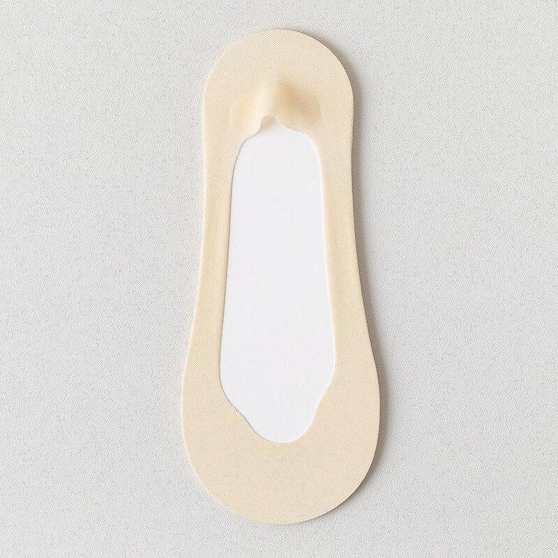 Summer Ultra-thin Breathable Sock Slippers Solid Color Ice Silk Low Cut Boat Socks Silicone Anti-slip Invisible No Show Socks