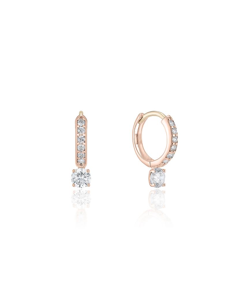 Lloyd Point Tennis 10K Gold One-Touch Ring Earrings Lotp2011T