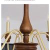 Mid-Century French Retro Candle Chandelier - Solid Wood, Ideal for Living Rooms, Dining Areas, and Bedrooms