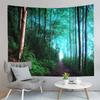 Nature Forest Tapestry Woodland Stream Tapestry Green Fresh Sunshine Tapestry Aesthetic Home Tapestries for Living Room Bedroom