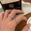 Minimalist Circle Fashionforward Ring For Women Featuring Adjustable Fit Style And