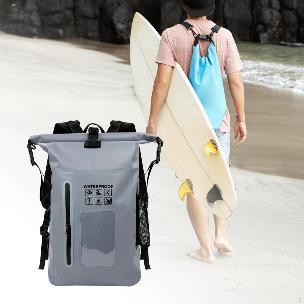 Waterproof Dry Bag 25L Adjustable Shoulder Strap Backpack Kayak for Kayaking Fishing