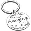 Inspirational Stainless Steel Keychain Class Of 2025 Graduation Gift Thank You Gift For Coworker Daisy Bee Starfish Charm Keychain