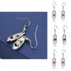 Unique Water Drop Alloy Earrings With Waterstone Embellishments For Women