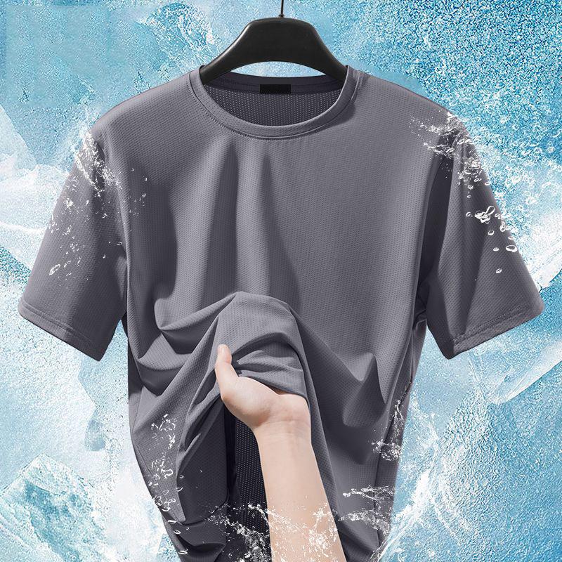 

Men s Lightweight Quick-Dry Ice Silk Mesh T-Shirt - Summer 2026 Collection 4XL (75-82 kg)