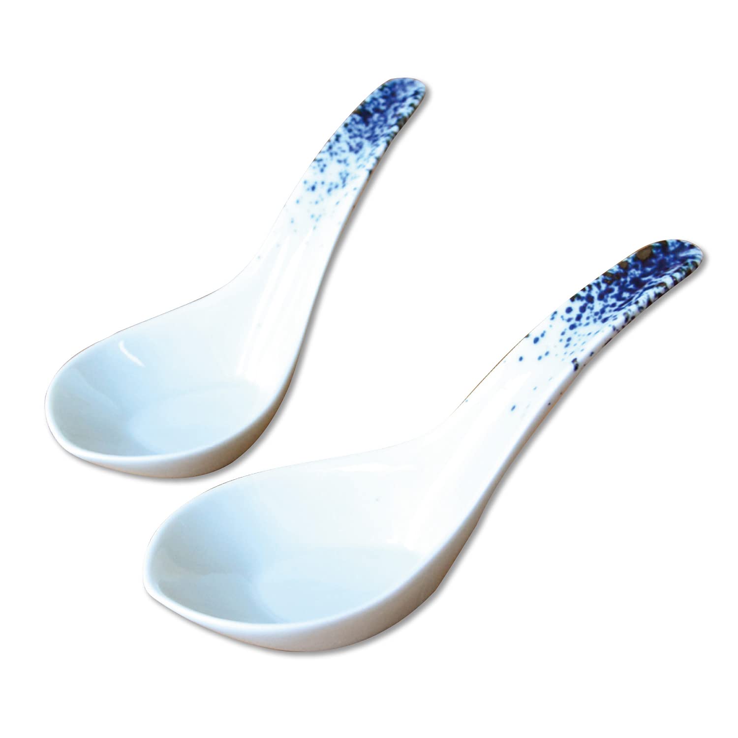 

Set of 2 Pair of Japanese Arita Ware for Home or Commercial Blown with Spoons Teaspoons, Cutlery, Use, Ink, белый